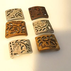 Macy’s 6pc Gold Bronze & Silver Lifestyle Nameplates